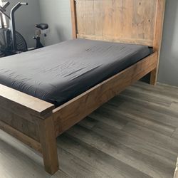 Solid Wood Queen Bed No Mattress 