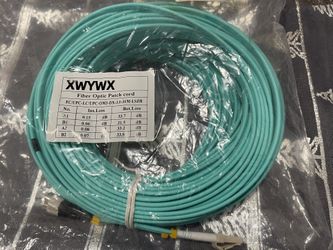 98FT LC/UPC to FC/UPC MM OM3 DX LSZH 3.0mm Indoor Fiber Optic Patch Cord