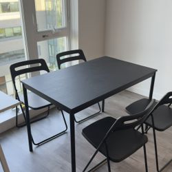 IKEA Dining Table Along With 4 Chairs 