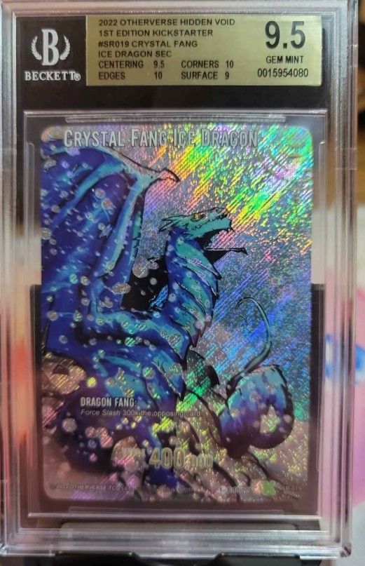 BGS 9.5 Crystal Fang Ice Dragon (Alt Art) Secret Rare Otherverse Tcg