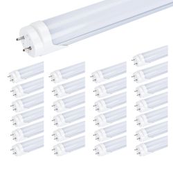 LED T8 4FT Rewire Tubes 8.5W 4000K Neutral White 25 Pack Box Contractor Leftover New