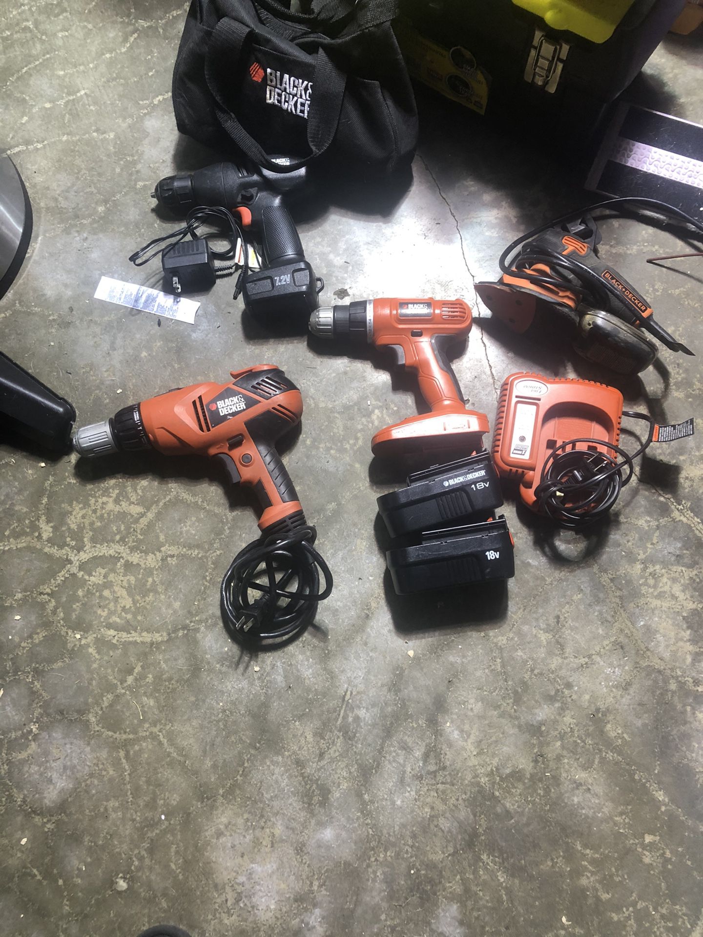 Black and Decker Drills and Sander