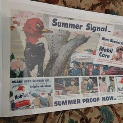 1950 Mobile Gas Advertisement