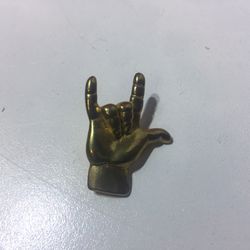 Gold Plated Hand Pin only 1 inch long