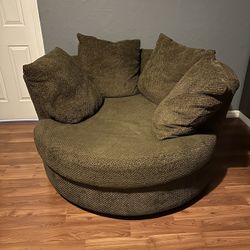 Oversized comfy round lounge chair 