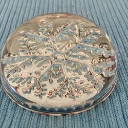 Vintage Avon Lead Crystal Snowflake Paper Weight