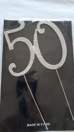 Silver Cake topper