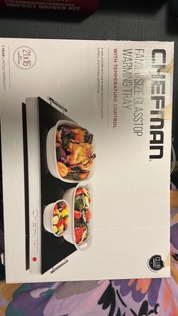 Chefman Family Size Glasstop Warming Tray