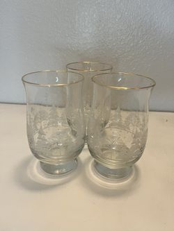 "LIBBEY" Christmas Tree Drinking Glasses (Set Of 3)