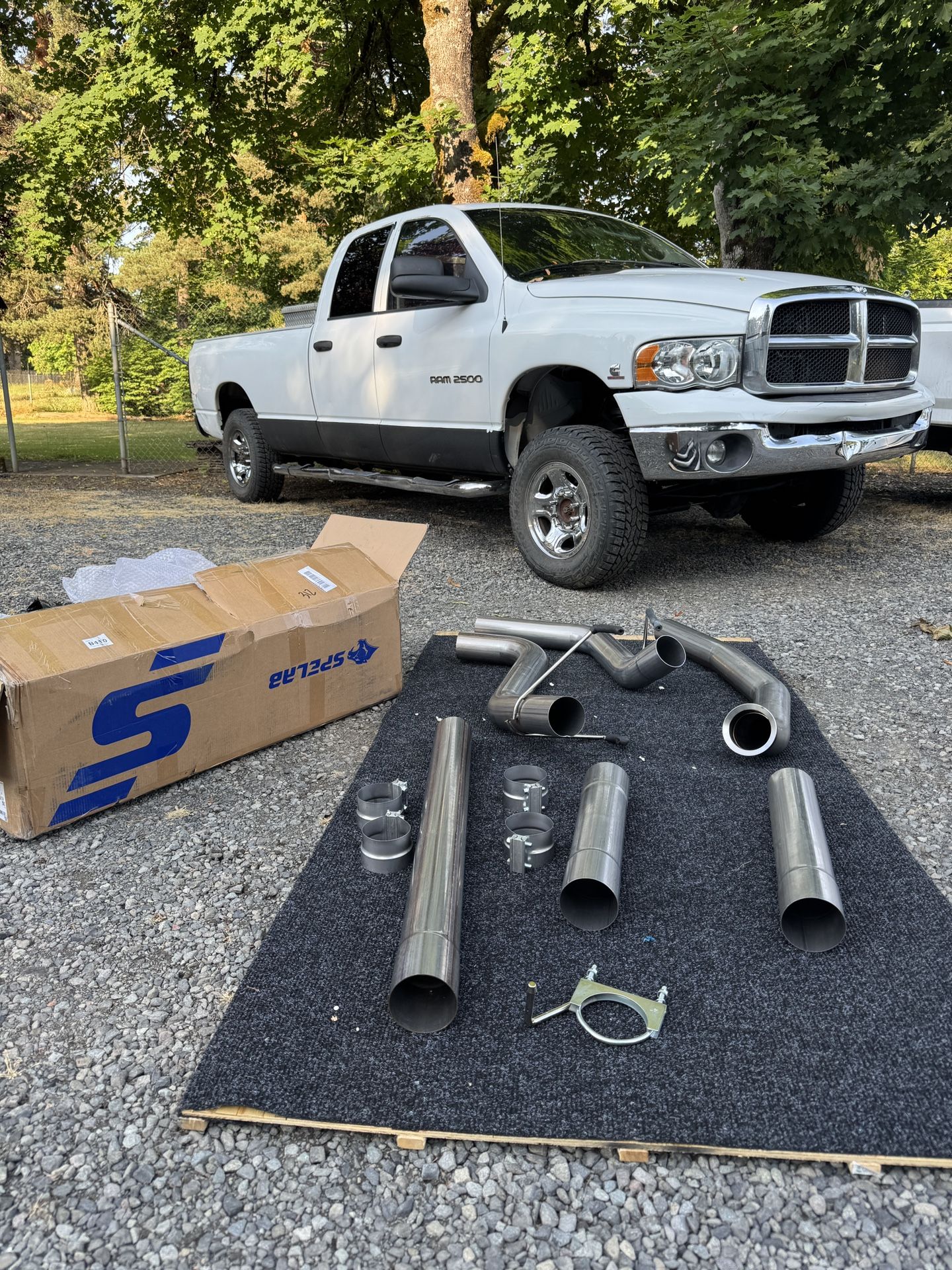 Ram Diesel 4 inch Straight pipe exhaust.