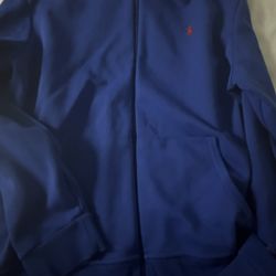 Polo Jacket Blue Size Large 