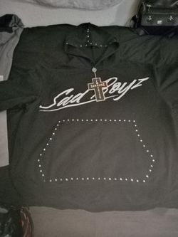 New Sad Boys Embellished Hoodie Size XL for men