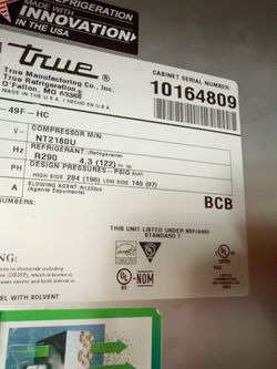 True Commerical Freezer