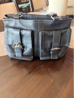 Vtg restored coach y2k Double Pocket Satchel Bag