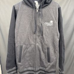 Stern Pinball Full-Zip Hoodie – Size Small – Black/Grey – Embroidered Logo