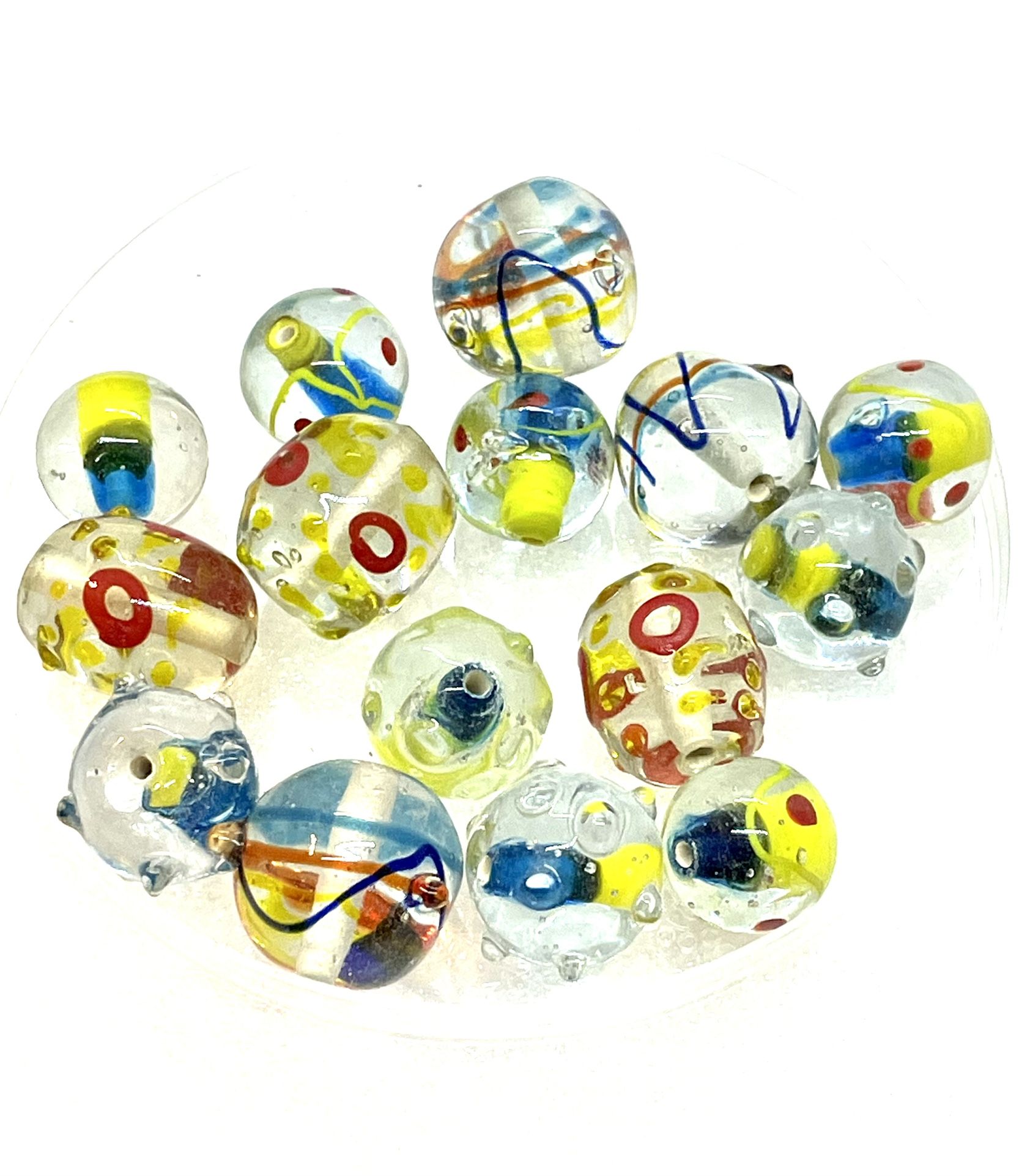 Glass Wedding Cake Beads