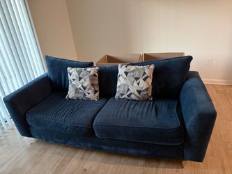 Couch with pillows