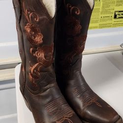 Genuine leather cowboy boots for women 