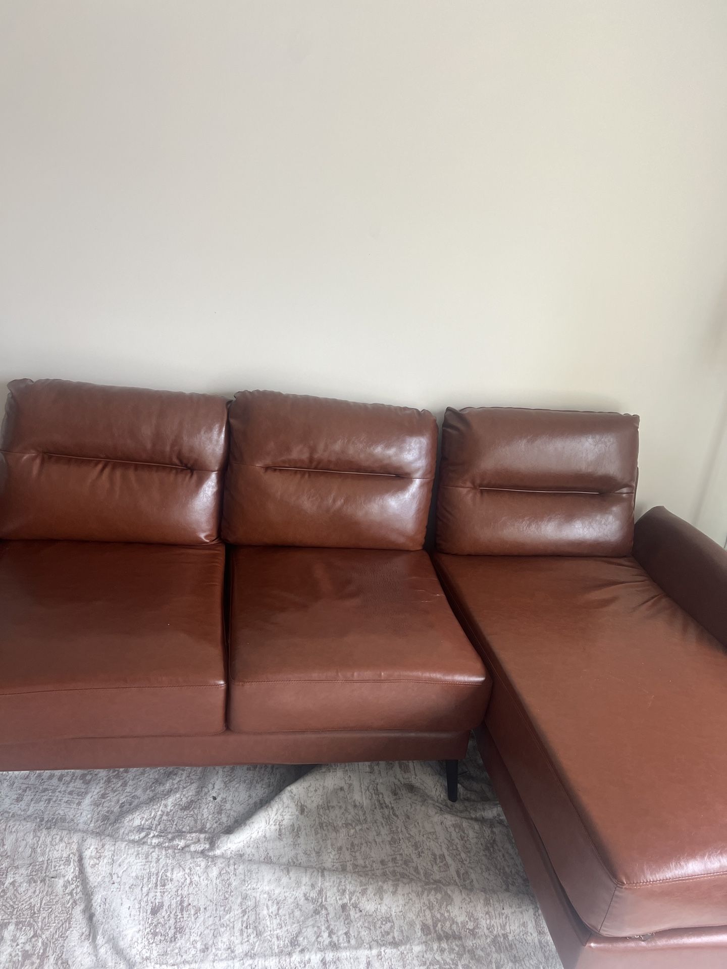 Faux Leather Sectional