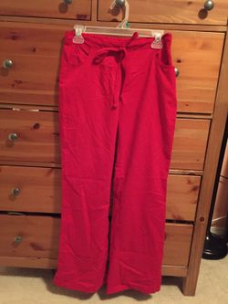 Greys Anatomy Barco red scrub pants XS