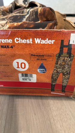 Winchester Pro Line Neoprene Chest Waders – Size 10 – Realtree MAX-4
