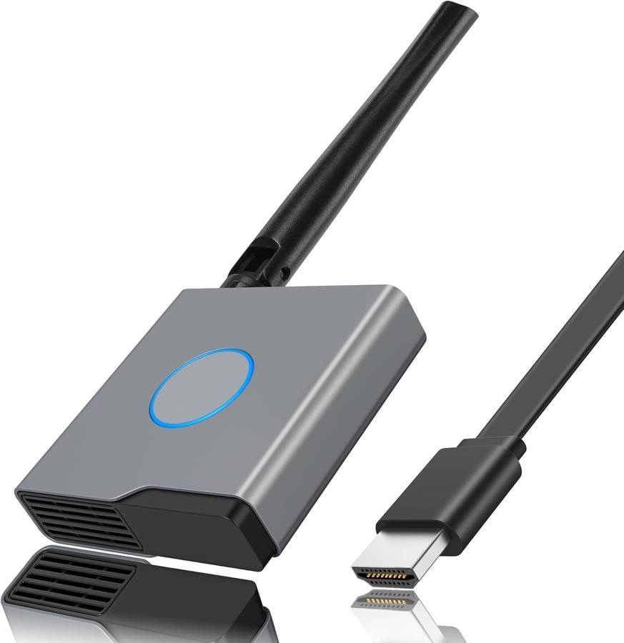 new Wireless HDMI Display Dongle Adapter, Portable Transmitter, Streaming Media Video/Audio/File HDMI Wireless Extender for Smartphone,Laptop to HDTV/