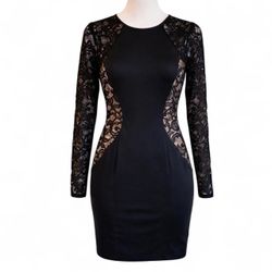 BCX black lace bodycon/mini dress
