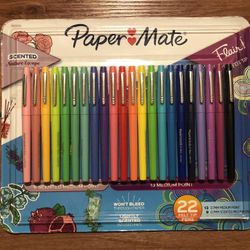 Paper Mate Flair! Felt Tip Pens 22 PCs New Sealed Package