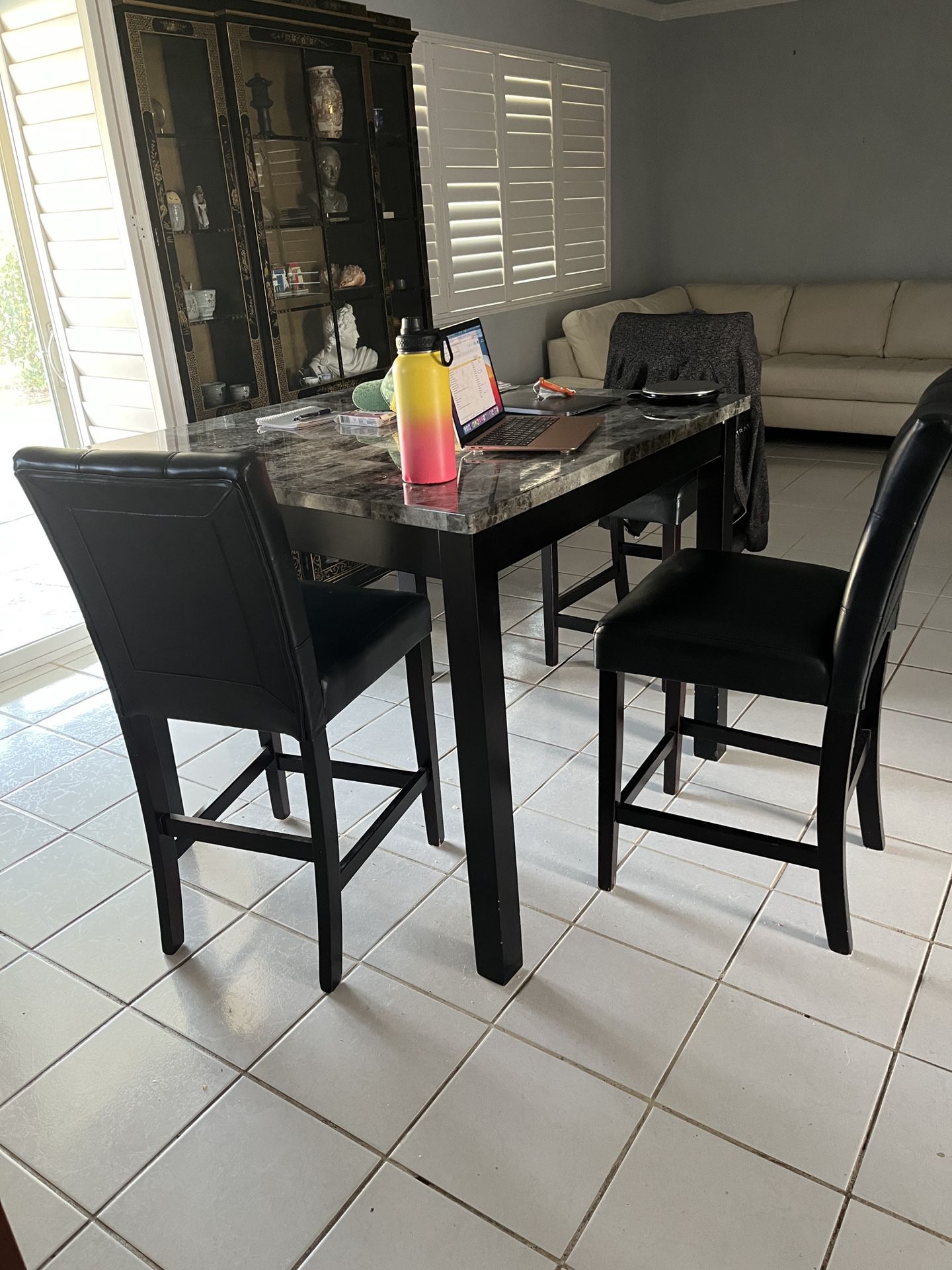 Ashley Set By Target Faux Marble Tall Dining Set