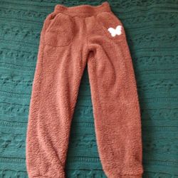 No Boundaries Fuzzy Brown Butterfly Pants – Small (3–5)
