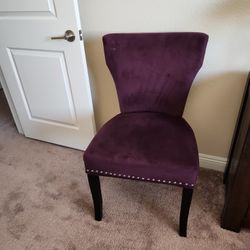 Purple Chair Pictures..Queen New Bedding Only,All In Great Condition. Lamp And Wall Hanging Free