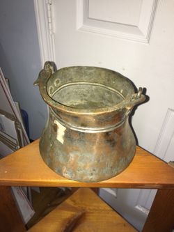 Antique metal pot