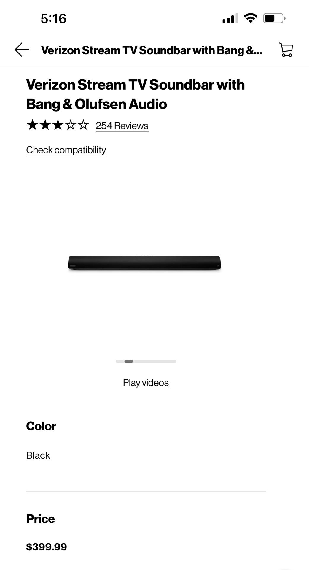 Verizon Bang And Olufsen Sound Bar