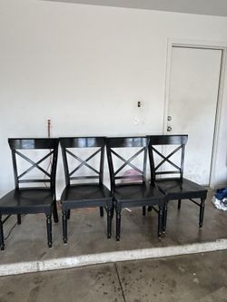 4 Black Chairs