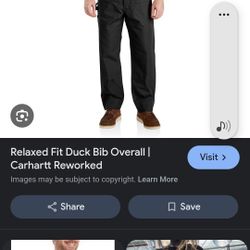 Carhart Overalls New Size 32 32