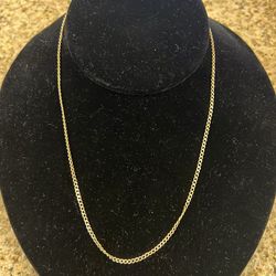 14K Yellow Gold Unisex Curb Chain Necklace 18 inches Long 2.7 Grams