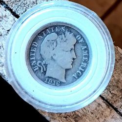 1916 S, BARBA DIME 