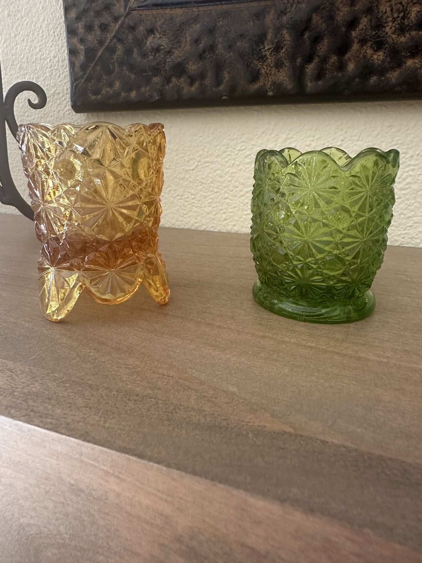 Antique Fenton Glass Tooth Pick Holders