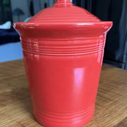 FIESTAWARE MEDIUM CANISTER IN SCARLET - PRICED TO GO