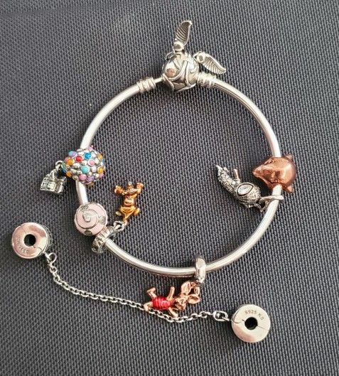Authentic Pandora Silver Bracelet Charms