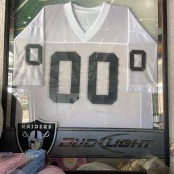 Raiders Jersey Bud Light Framed