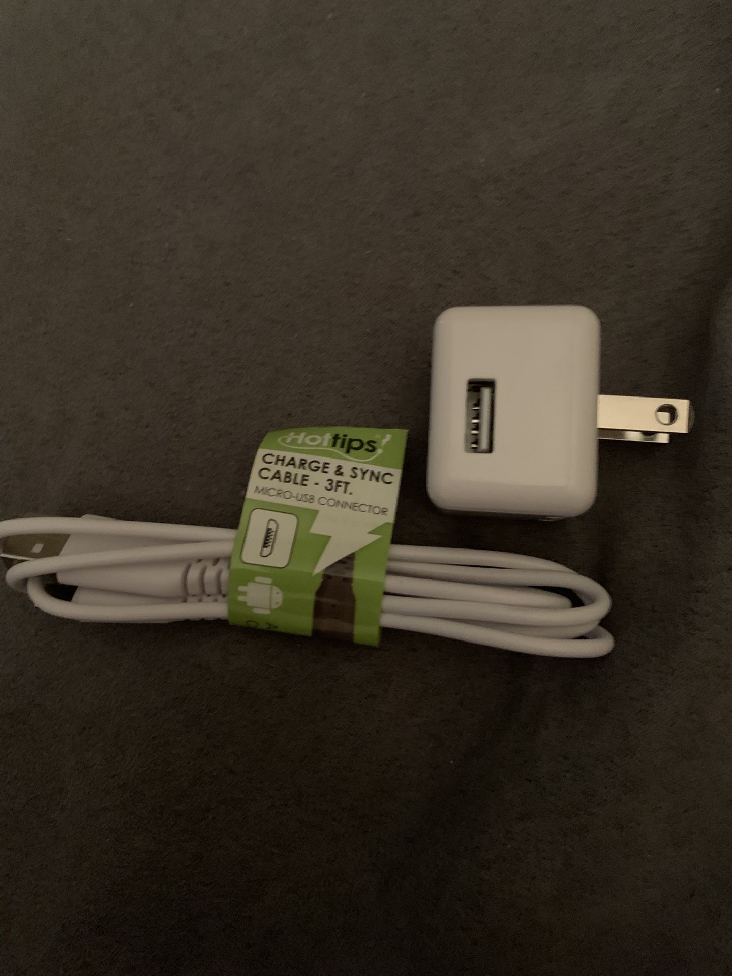 Wall Charger For Android Or iPhone Cable