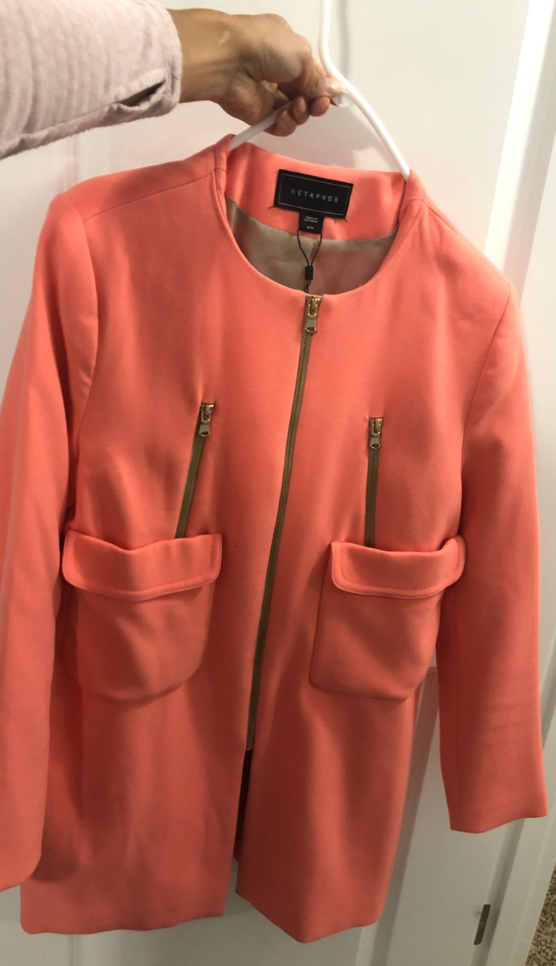 Peach women’s coat jacket