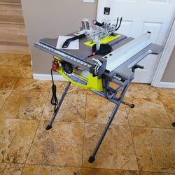 Ryobi 15 Amp 10 in. Compact Portable Corded Jobsite Table Saw with Folding Stand(