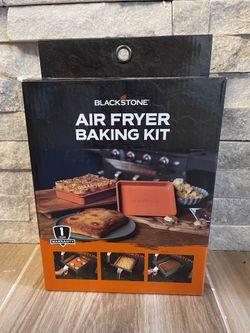 BLACKSTONE Non-Stick Air Fryer Baking Tray & Pan Set in Orange-2-Piece - NEW!
