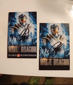 Legend of the White dragon signed Jason David Frank promotional card  2 available $50 each