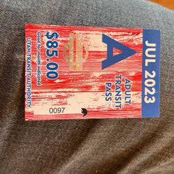 Bus Passes For July 