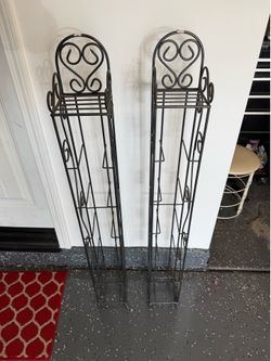 Decorative Wrought Iron Plant Stands (Set of 2)
