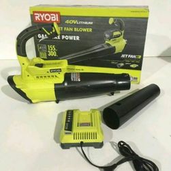 Ryobi RY40411 155 mph 300 CFM 40-Volt Lithium-ion Cordless Jet Fan Blower
