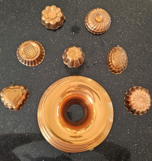 Vintage ODI Copper Hanging Farm House Decor Lot of 8